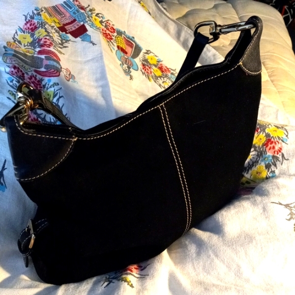 Dooney & Bourke Suede Shoulder Bag - Picture 5 of 8